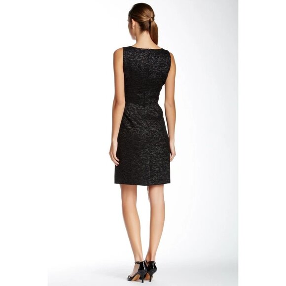 Tahari Arthur S. Levine Black Sleeveless Sheath Dress Size 4 Polyester Blend Wom - Picture 3 of 5